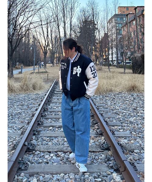 TAKEASY(テイクイージー)の「ウールバシティジャケット(ネイビー)(スタジャン・メンズ・その他・LARGE/SMALL)」の6枚目の写真