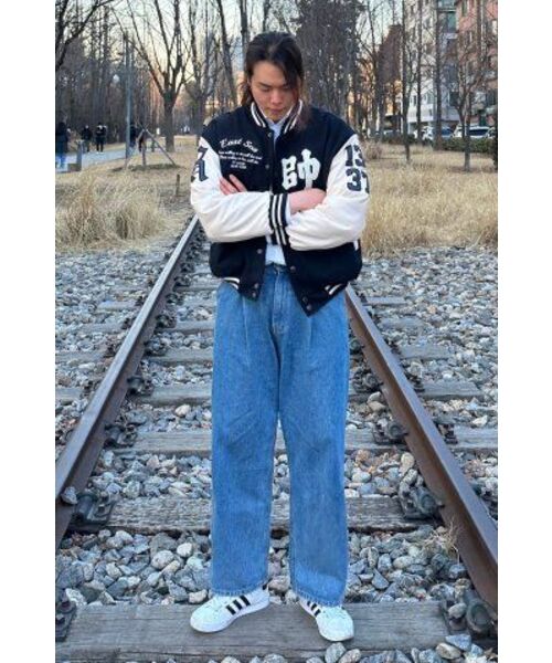 TAKEASY(テイクイージー)の「ウールバシティジャケット(ネイビー)(スタジャン・メンズ・その他・LARGE/SMALL)」の5枚目の写真