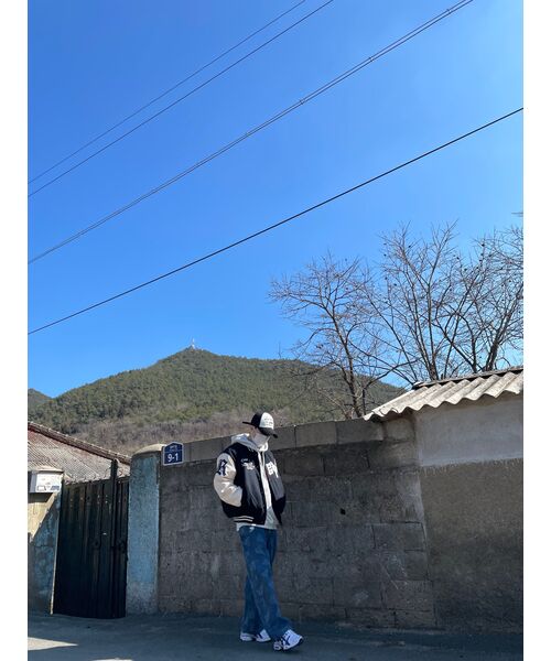 TAKEASY(テイクイージー)の「ウールバシティジャケット(ネイビー)(スタジャン・メンズ・その他・LARGE/SMALL)」の4枚目の写真