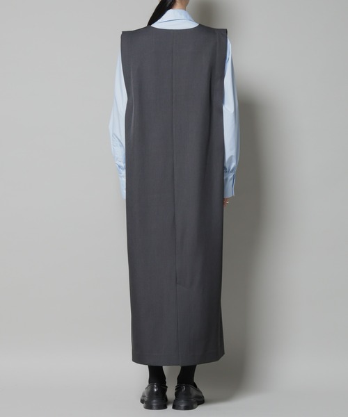 NANO universe（ナノユニバース）の「ショルダータックVネックワンピース（ワンピース・レディース・グリーン/ベージュ/チャコール・FREE）」の22枚目の写真