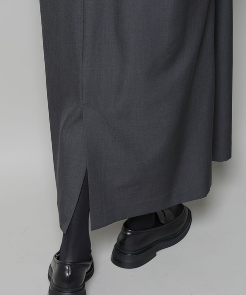 NANO universe（ナノユニバース）の「ショルダータックVネックワンピース（ワンピース・レディース・グリーン/ベージュ/チャコール・FREE）」の8枚目の写真