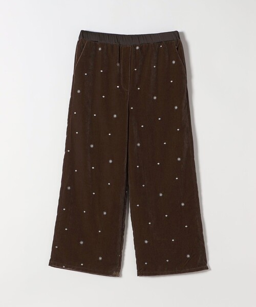 セール】SHIPS any:〈手洗い可能〉ポリエステル ベロア 刺繍