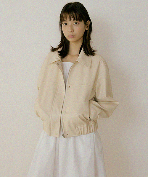 LINGSEOUL(リングソウル)の「leather blouson jacket-cream(ライダースジャケット・レディース・その他・SMALL/MEDIUM)」の3枚目の写真