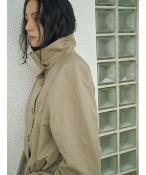 Ungrid（アングリッド）の「スタンドカラーミドル丈トレンチコート（トレンチコート・レディース・チャコールグレー/カーキ・FREE）」の4枚目の写真