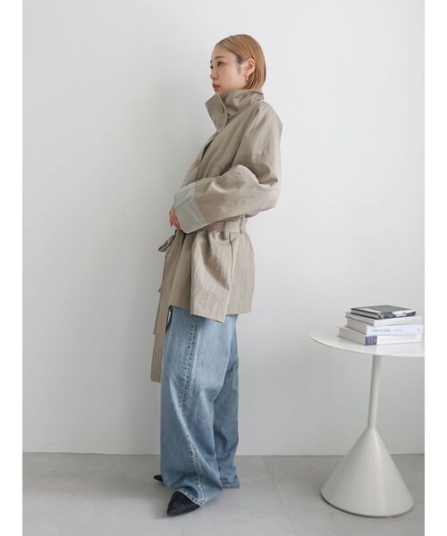 Ungrid（アングリッド）の「スタンドカラーミドル丈トレンチコート（トレンチコート・レディース・チャコールグレー/カーキ・FREE）」の12枚目の写真