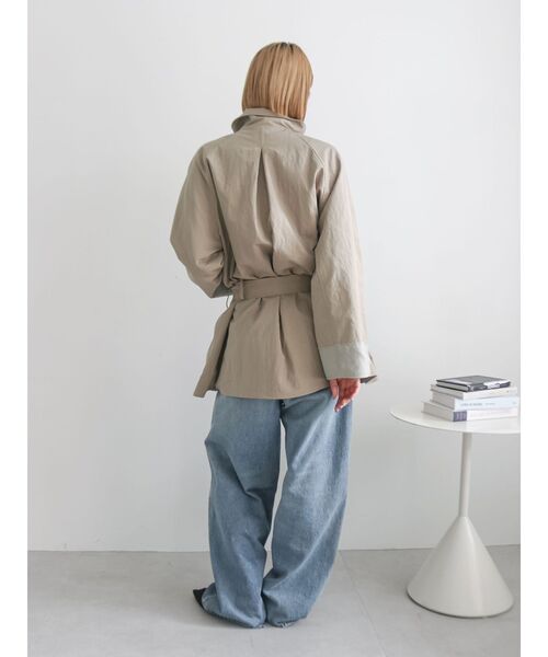 Ungrid（アングリッド）の「スタンドカラーミドル丈トレンチコート（トレンチコート・レディース・チャコールグレー/カーキ・FREE）」の13枚目の写真