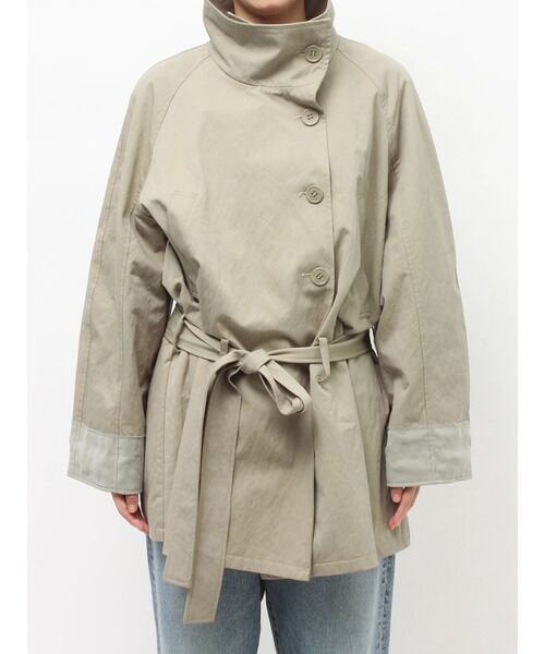 Ungrid（アングリッド）の「スタンドカラーミドル丈トレンチコート（トレンチコート・レディース・チャコールグレー/カーキ・FREE）」の14枚目の写真