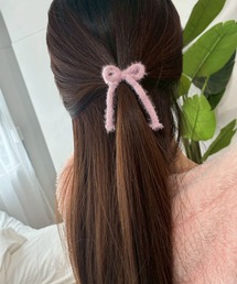 meJane（ミージェーン）の「ニットリボンヘアクリップ（バレッタ/ヘアクリップ）」