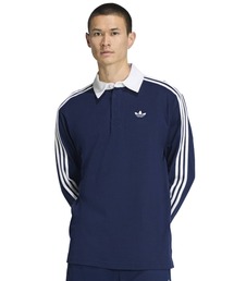 adidas 3-STRIPES RUGBY LONGSLEEVE POLO / アディダス 3 ストライプ ラグビー ロングスリーブ ポロ