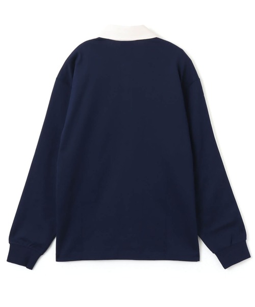 adidas(アディダス)の「adidas 3-STRIPES RUGBY LONGSLEEVE POLO / アディダス 3 ストライプ ラグビー ロングスリーブ ポロ(ポロシャツ・メンズ・ネイビー・M/S/XXL/XL/L)」の8枚目の写真
