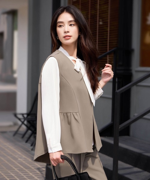 セール】セットアップ フォーマルドレス パンツスーツ ノーカラー