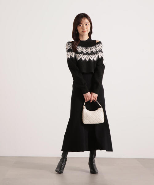 EDIT COLOGNE（エディットコロン）の「キルティングチェーンショルダーバッグ（ショルダーバッグ・レディース・ホワイト系その他/レッド/ブラック・ﾌﾘ-）」の6枚目の写真