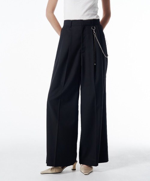 JOSE MOON（ジョゼムーン）の「CHAIN TACK PANTS/チェーンタックパンツ（スラックス・レディース・グレー・36/38）」の9枚目の写真