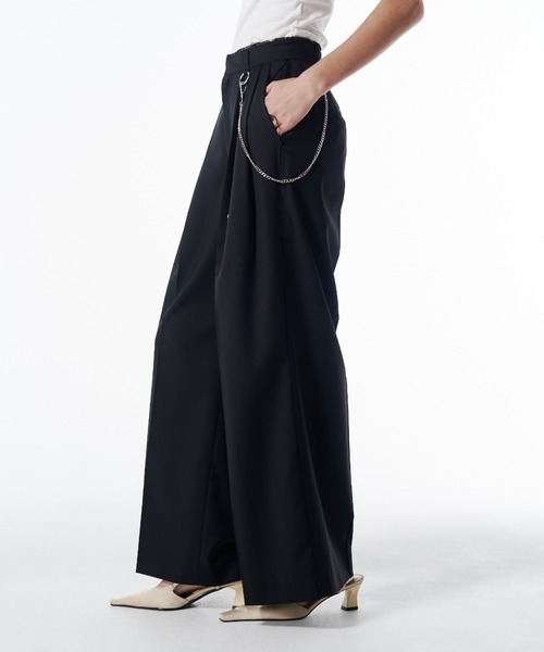 JOSE MOON（ジョゼムーン）の「CHAIN TACK PANTS/チェーンタックパンツ（スラックス・レディース・グレー・36/38）」の4枚目の写真