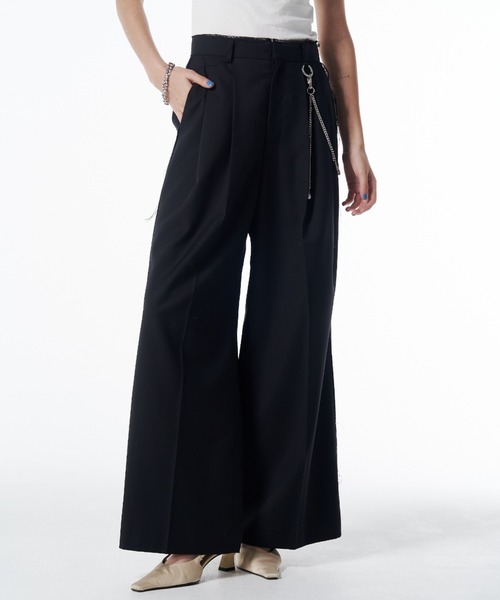 JOSE MOON（ジョゼムーン）の「CHAIN TACK PANTS/チェーンタックパンツ（スラックス・レディース・グレー・36/38）」の6枚目の写真