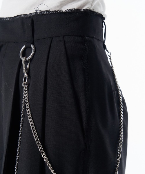 JOSE MOON（ジョゼムーン）の「CHAIN TACK PANTS/チェーンタックパンツ（スラックス・レディース・グレー・36/38）」の2枚目の写真