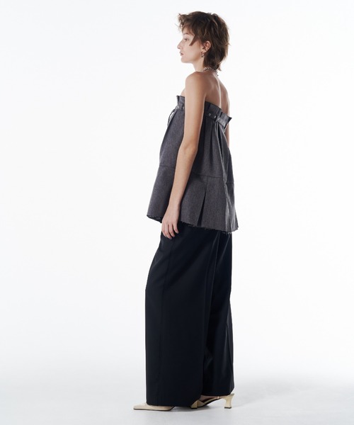 JOSE MOON（ジョゼムーン）の「CHAIN TACK PANTS/チェーンタックパンツ（スラックス・レディース・グレー・36/38）」の16枚目の写真