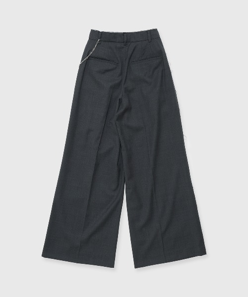 JOSE MOON（ジョゼムーン）の「CHAIN TACK PANTS/チェーンタックパンツ（スラックス・レディース・グレー・36/38）」の19枚目の写真