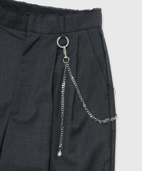 JOSE MOON（ジョゼムーン）の「CHAIN TACK PANTS/チェーンタックパンツ（スラックス・レディース・グレー・36/38）」の11枚目の写真