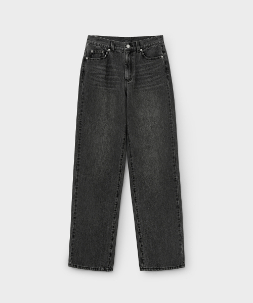 MONGDOL(モンドル)の「デニムストレートパンツダークグレーMDPT054DGRAY(デニムパンツ・レディース・その他・MEDIUM/LARGE/SMALL)」の6枚目の写真