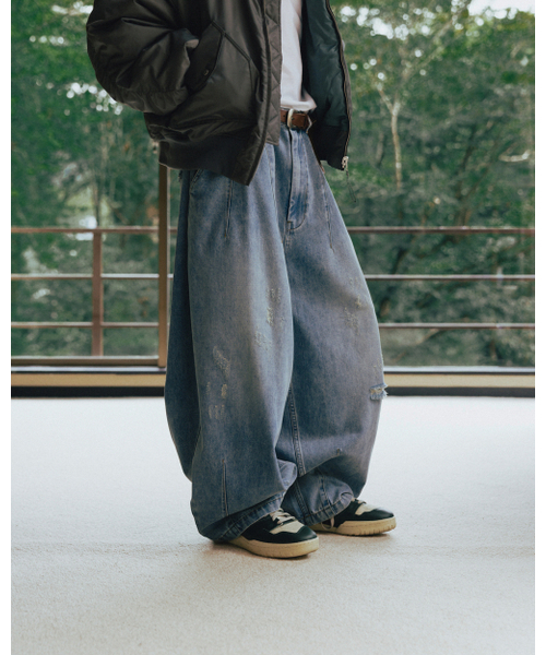 ANGLAN（アングラン）の「Western Balloon Denim Pants - Washed Blue（デニムパンツ・メンズ・その他・FREE）」の3枚目の写真