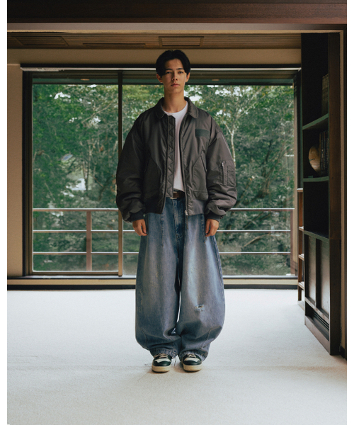 ANGLAN（アングラン）の「Western Balloon Denim Pants - Washed Blue（デニムパンツ・メンズ・その他・FREE）」の4枚目の写真