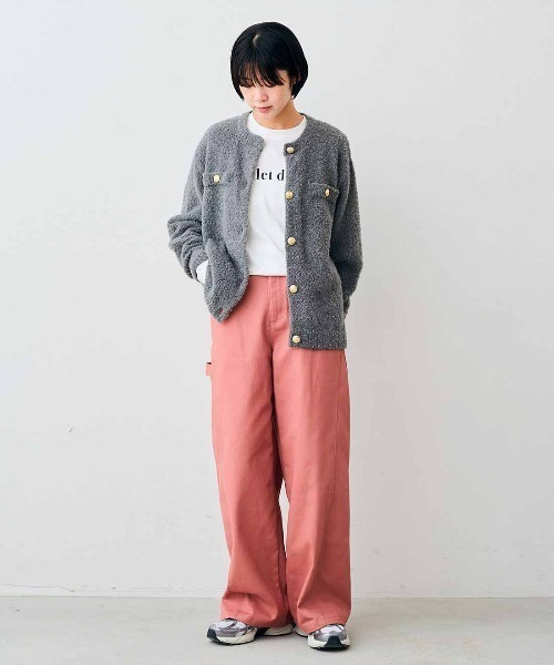Live in comfort(リブインコンフォート)の「リブ イン コンフォート 上品で気分が上がる 洗えるニットアウター(カーディガン/ボレロ・レディース・グレー/ブラック/オフホワイト/グリーン/ベージュ・L/3L/LL/M/S/4L)」の12枚目の写真