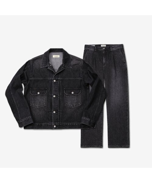 sortie(ソルティ)の「Cone denim One Pleats Trousers (Black)(デニムパンツ・メンズ・その他・SMALL/MEDIUM/LARGE)」の6枚目の写真