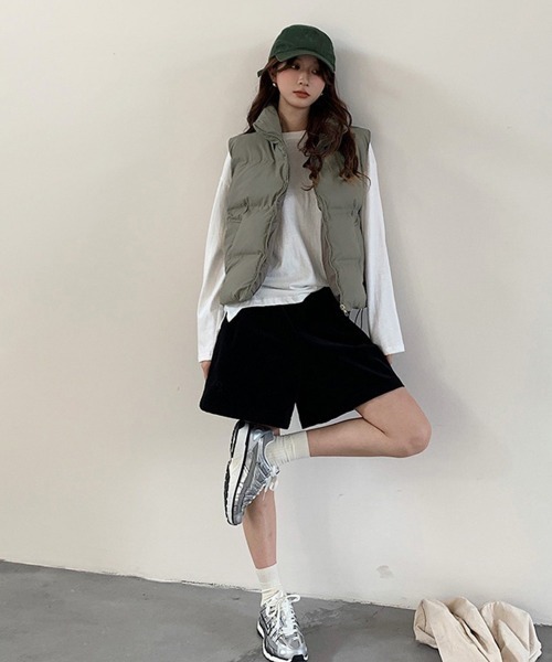 Miniministore(ミニミニストア)の「ダウンベスト ジップアップパデッドベスト(ベスト・レディース・ダークグレー/ベージュ/ブラウン/ブラック/ライトグレー・FREE)」の20枚目の写真
