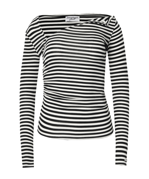 ZEROPLANET（ゼロプラネット）の「クロエ アンバランススリーブトップ [ホワイトストライプ]（Tシャツ/カットソー・レディース・ホワイト・SMALL/MEDIUM）」の6枚目の写真