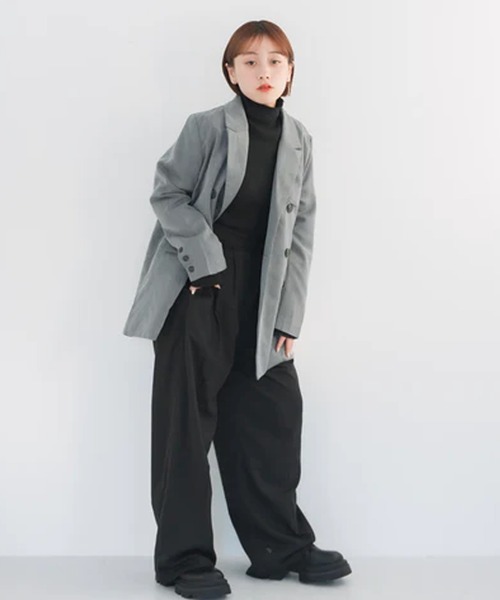 merrylatte(メリーラテ)の「ベルトデザインワイドパンツ【IROHANI】(その他パンツ・レディース・ブラック/ホワイト・FREE)」の20枚目の写真