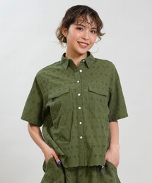 RIKKA FEMME/リッカファム 半袖 シャツ レース刺繍 セットアップ対応 RF6S-2401