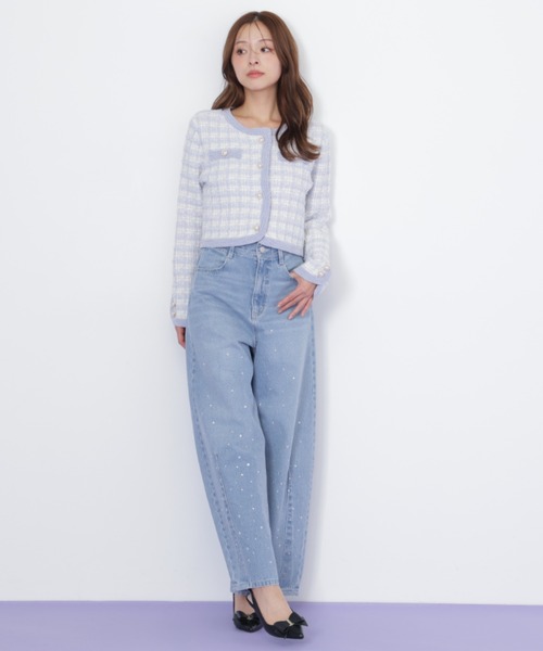 JILL by JILL STUART(ジルバイジルスチュアート)の「◇ラメミックスツィードニットジャケット(ニット/セーター・レディース・ブルー/ホワイト/グレー・FREE)」の14枚目の写真