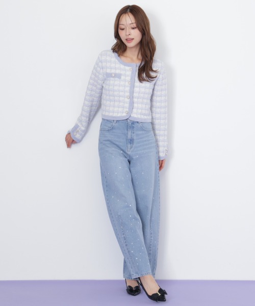 JILL by JILL STUART(ジルバイジルスチュアート)の「◇ラメミックスツィードニットジャケット(ニット/セーター・レディース・ブルー/ホワイト/グレー・FREE)」の17枚目の写真