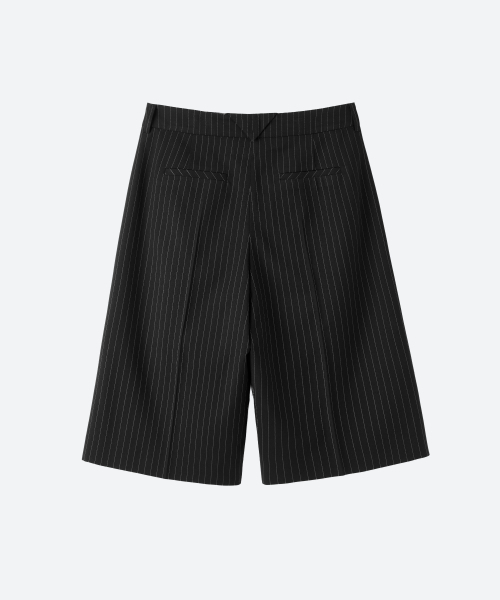 MOONSUN（ムーンサン）の「ユニセックス ストライプバミューダスラックス / ブラック（その他パンツ・メンズ・その他・MEDIUM/LARGE）」の3枚目の写真