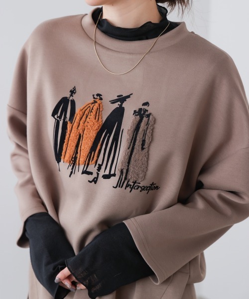 Bou Jeloud（ブージュルード）の「ファープリントプルオーバー（スウェット・レディース・モカ/ブラック/グレイッシュベージュ・FREE）」の6枚目の写真