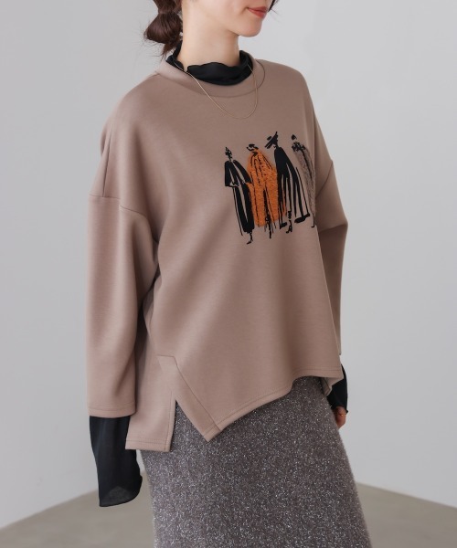 Bou Jeloud（ブージュルード）の「ファープリントプルオーバー（スウェット・レディース・モカ/ブラック/グレイッシュベージュ・FREE）」の8枚目の写真