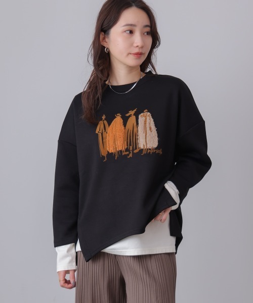 Bou Jeloud（ブージュルード）の「ファープリントプルオーバー（スウェット・レディース・モカ/ブラック/グレイッシュベージュ・FREE）」の14枚目の写真