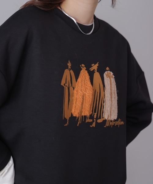 Bou Jeloud（ブージュルード）の「ファープリントプルオーバー（スウェット・レディース・モカ/ブラック/グレイッシュベージュ・FREE）」の19枚目の写真