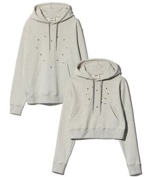 HEART EYELET HOODIE (GREY) (2TYPE)