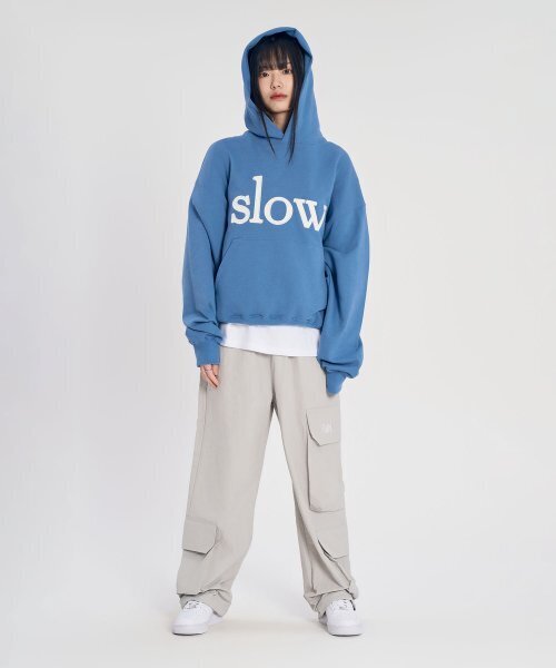 SLOW RECORD HOUSE(スローレコードハウス)の「ビッグポケットカーゴパンツ_ライトグレー(その他パンツ・レディース・その他・LARGE/MEDIUM/SMALL)」の6枚目の写真