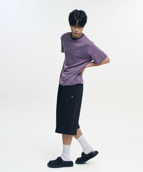 SLOW RECORD HOUSE(スローレコードハウス)の「ストライプ半袖Tシャツ_パープル(Tシャツ/カットソー・レディース・その他・LARGE/SMALL/MEDIUM)」の14枚目の写真