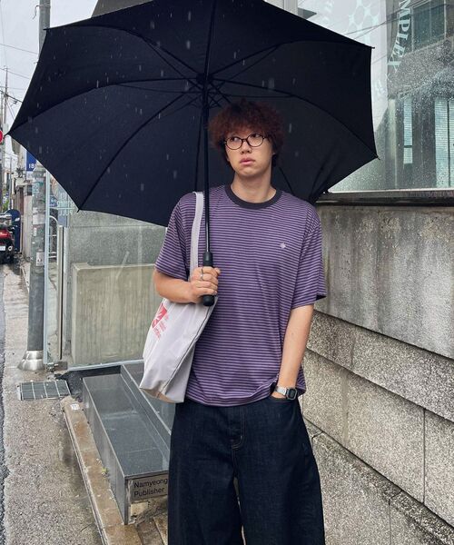 SLOW RECORD HOUSE(スローレコードハウス)の「ストライプ半袖Tシャツ_パープル(Tシャツ/カットソー・レディース・その他・LARGE/SMALL/MEDIUM)」の11枚目の写真