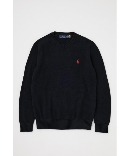 SHEL'TTER ORIGINAL（シェルターオリジナル）の「【POLO RALPH LAUREN】コットン クルーネック セーター（ニット/セーター・レディース・ブラック/アイボリー/ネイビー・MEDIUM）」の3枚目の写真