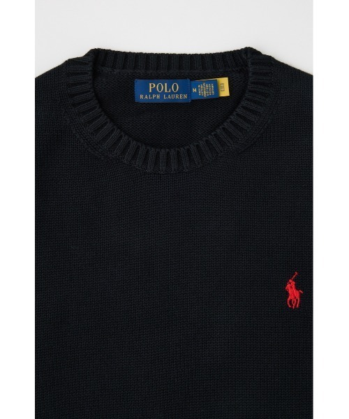 SHEL'TTER ORIGINAL（シェルターオリジナル）の「【POLO RALPH LAUREN】コットン クルーネック セーター（ニット/セーター・レディース・ブラック/アイボリー/ネイビー・MEDIUM）」の4枚目の写真
