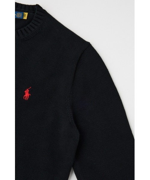 SHEL'TTER ORIGINAL（シェルターオリジナル）の「【POLO RALPH LAUREN】コットン クルーネック セーター（ニット/セーター・レディース・ブラック/アイボリー/ネイビー・MEDIUM）」の6枚目の写真