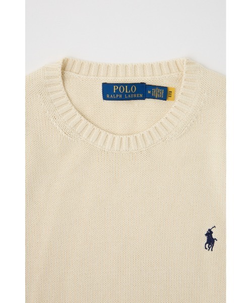 SHEL'TTER ORIGINAL（シェルターオリジナル）の「【POLO RALPH LAUREN】コットン クルーネック セーター（ニット/セーター・レディース・ブラック/アイボリー/ネイビー・MEDIUM）」の9枚目の写真