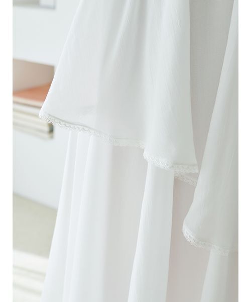 SNIDEL（スナイデル）の「Sustainableバリエーションティアードスカート（スカート・レディース・シルバー/アイボリー/ホワイト・0/1）」の9枚目の写真