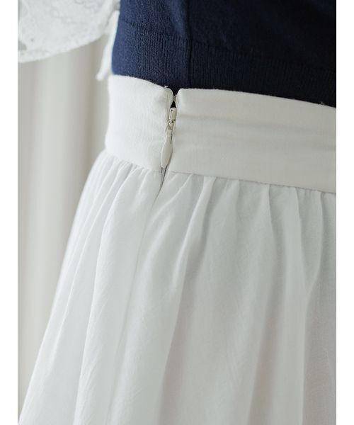 SNIDEL（スナイデル）の「Sustainableバリエーションティアードスカート（スカート・レディース・シルバー/アイボリー/ホワイト・0/1）」の10枚目の写真