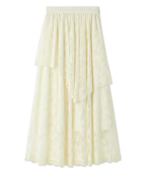 SNIDEL（スナイデル）の「Sustainableバリエーションティアードスカート（スカート・レディース・シルバー/アイボリー/ホワイト・0/1）」の13枚目の写真